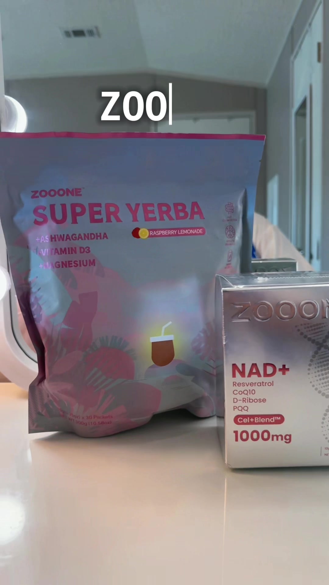 TikTok post by @kristymariegutierrez for ZOOONE NATURE. Caption reads: @ZOOONE NATURE 🍵🤩✨🛍️ #zoooneyerba #zooonenad....