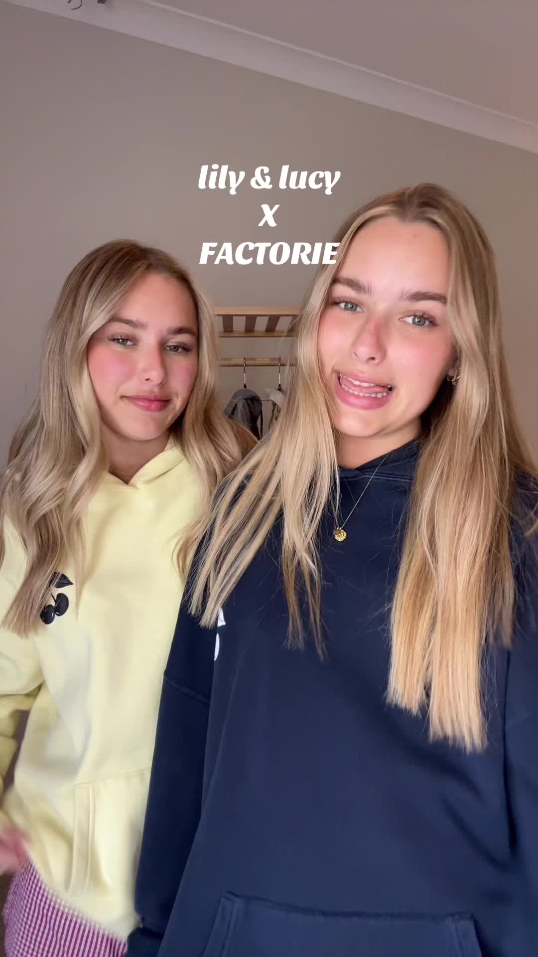 TikTok post by @lucypatchucy for Factorie. Caption reads: our collection with @Factorie is LIVE NOW! use....