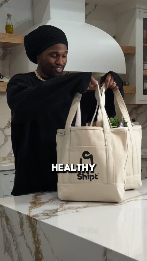 Instagram post by @omar.bolden for Shipt. Caption reads: [...] work. Ordering from Albertsons through Shipt....