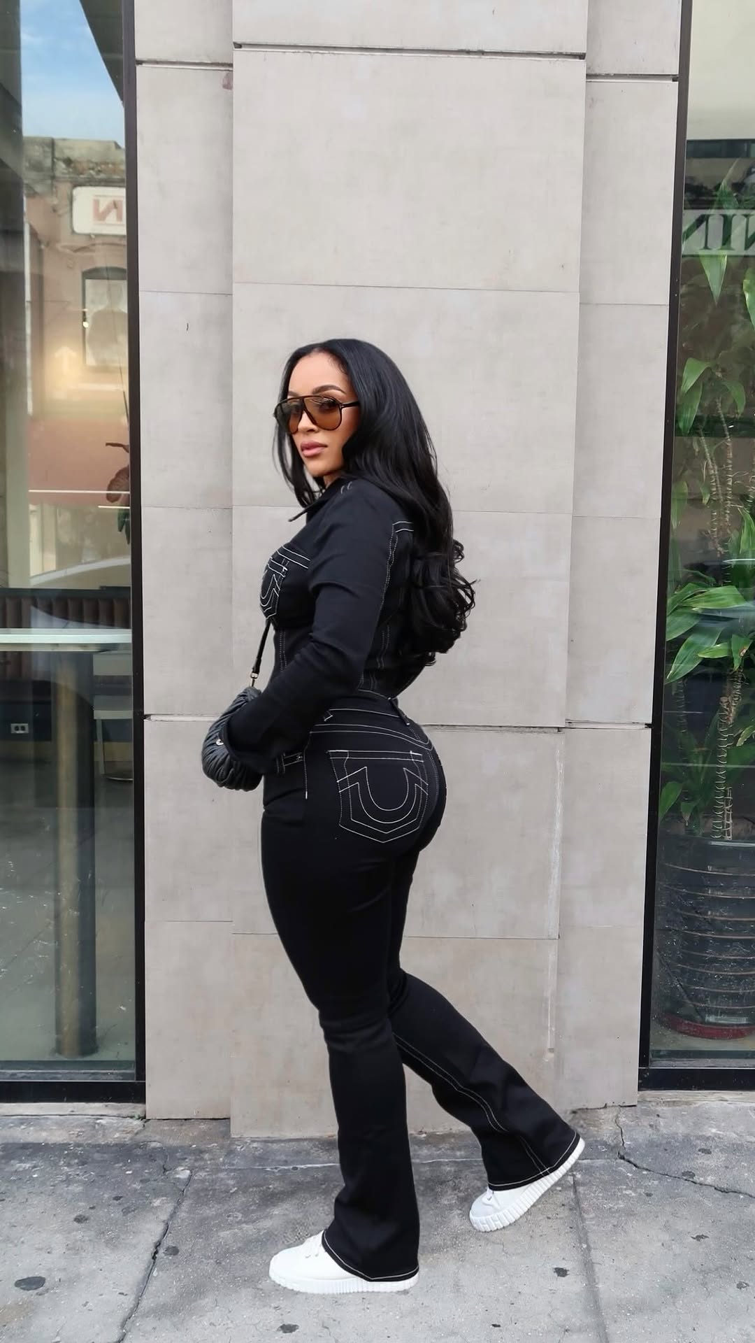 Instagram post by @joiechavis for True Religion. Caption reads: Game on! @joiechavis gets #WrappedInTrue. Which....