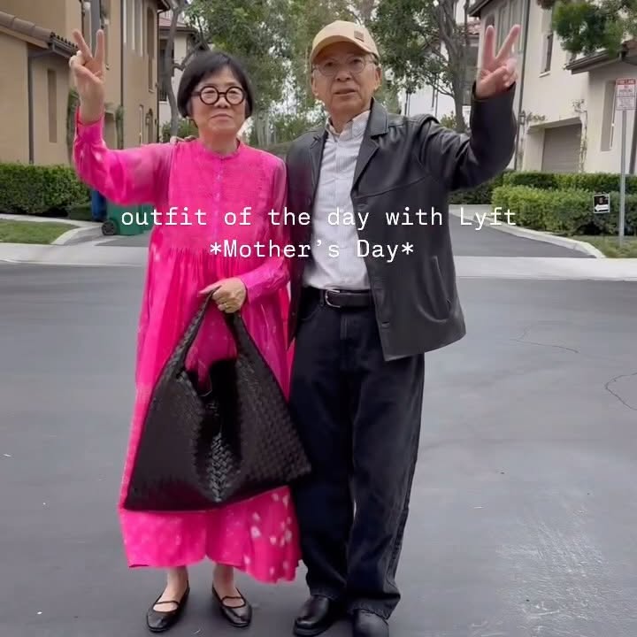 Instagram post by @akiandkoichi for Lyft. Caption reads: Celebrating mama san early this week with a triple....