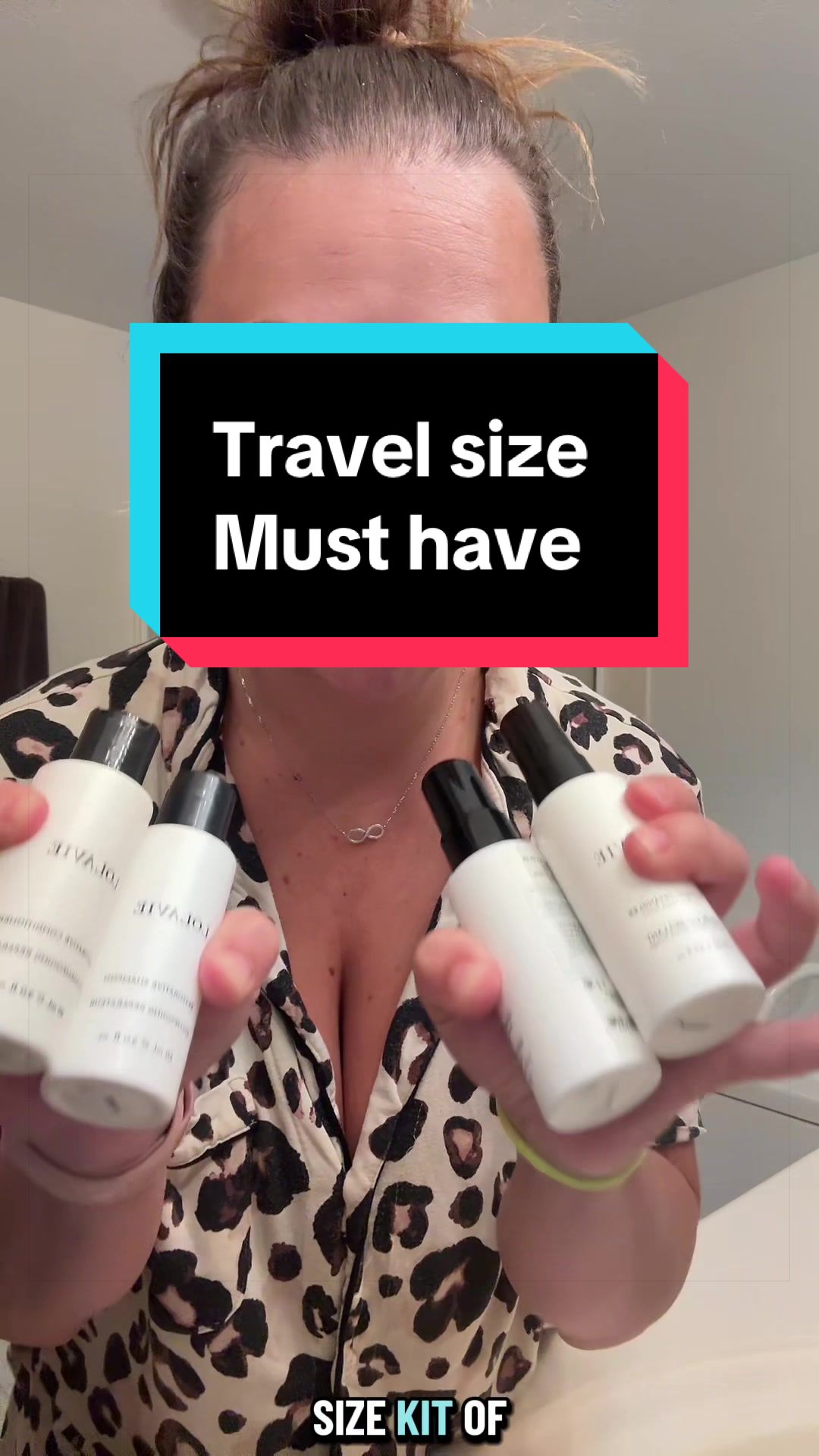 TikTok post by @ashleylendrum for LolaVie. Caption reads: [...] you can’t bring your favorite things-....