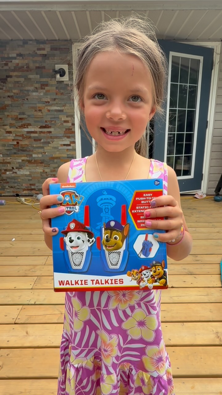 Instagram post by @simplytheskinners for eKids. Caption reads: [...] 

These Paw Patrol walkie talkies from....