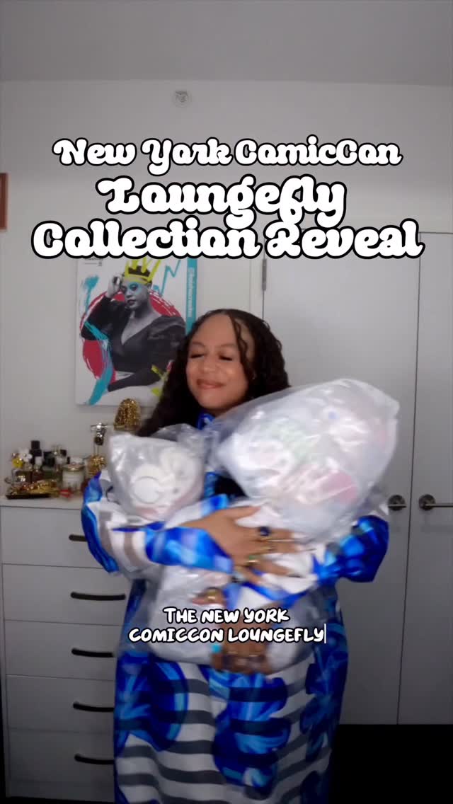 Instagram post by @kaishacreates for loungefly. Caption reads: ✨ NEW YORK COMIC CON x LOUNGEFLY EXCLUSIVE....