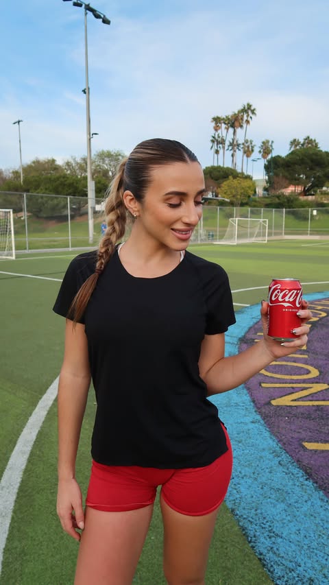 Instagram post by @jessicamacrina for Coca-Cola. Caption reads: [...] of warming up for FIFA World Cup 26™....