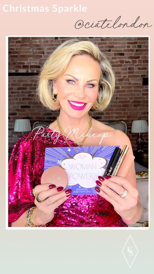 Instagram post by @kazzstyle_ for Ciaté London. Caption reads: [...] festive look with the gorgeous Ciaté London....