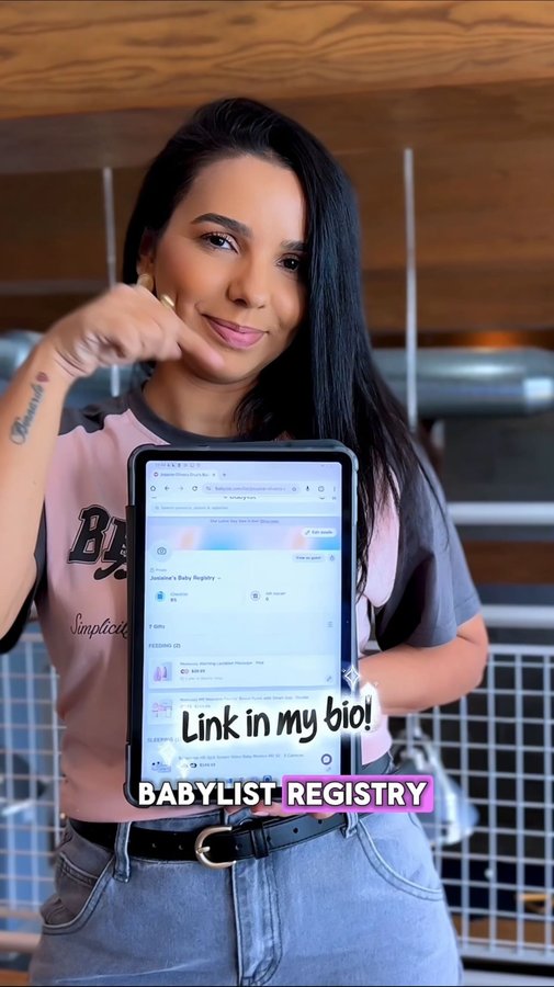 Instagram post by @josiainec for collAble. Caption reads: Creating a baby registry doesn’t have to be....