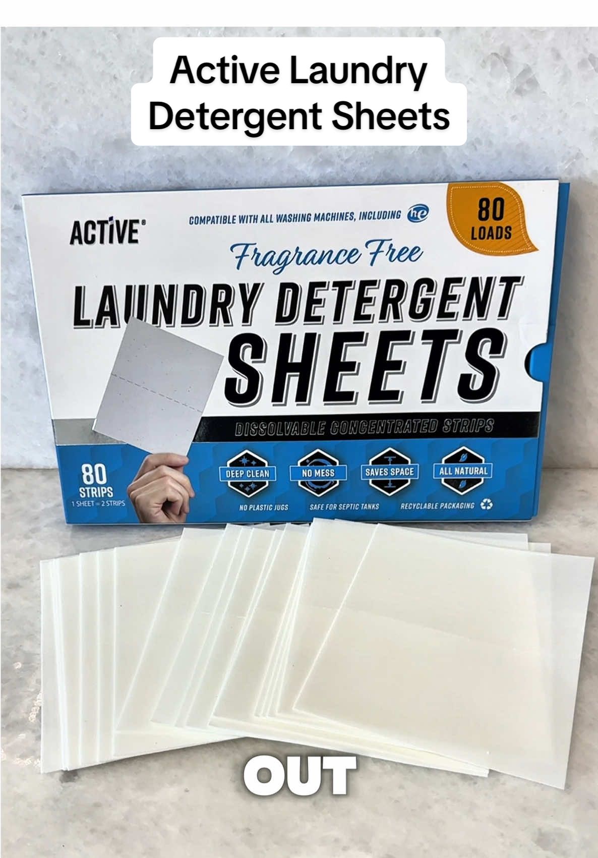 TikTok post by @rhonda_ann1 for ACTIVE. Caption reads: [...] routine just got way easier! 🧺✨ @USEACTIVE.