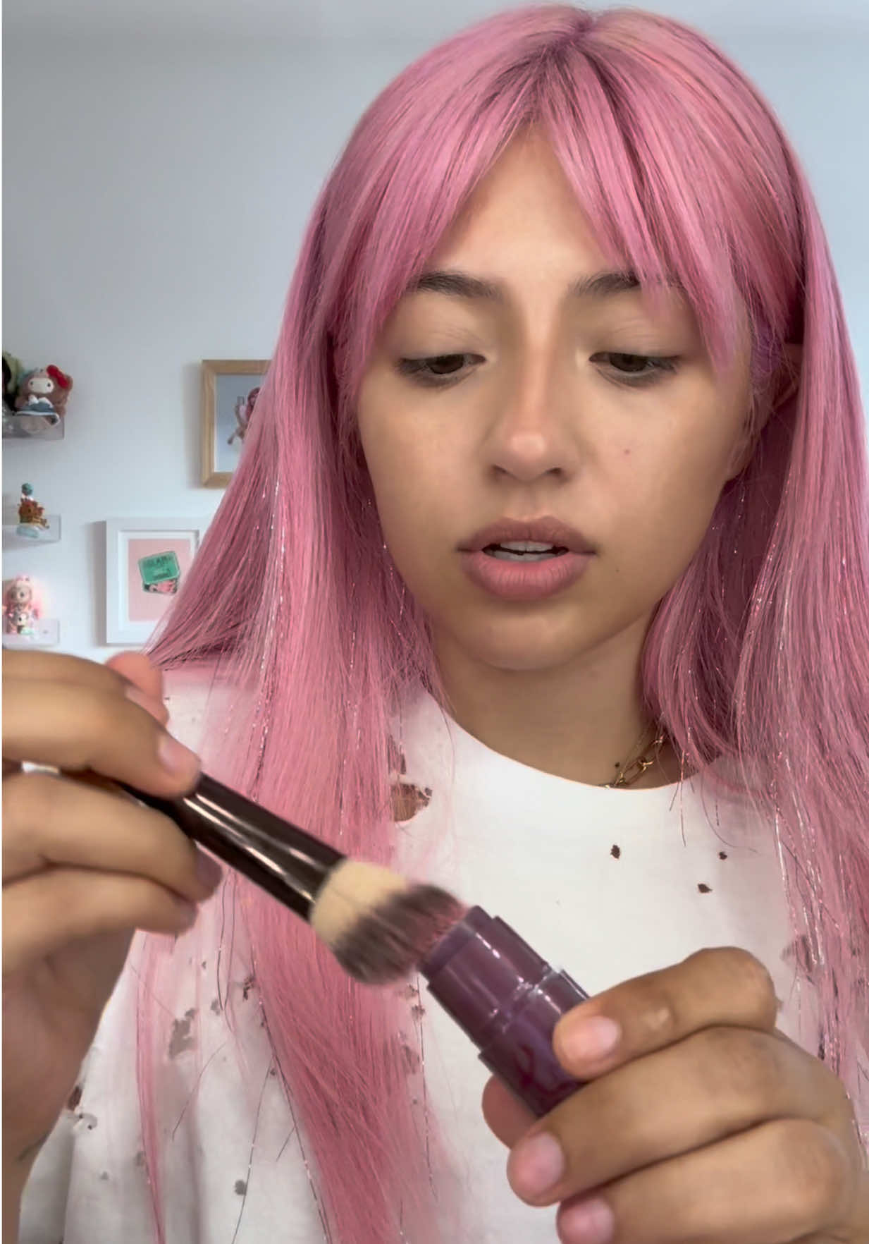 TikTok post by @mirandaalol for Covergirl. Caption reads: Do y'all think I would serve in Stranger Things,....