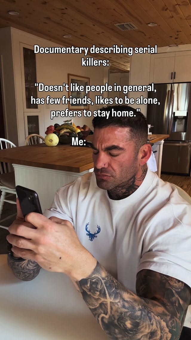 Instagram post by @gillly_the_kid for Bucked Up. Caption reads: Documentary narrator: “Doesn’t like people in....