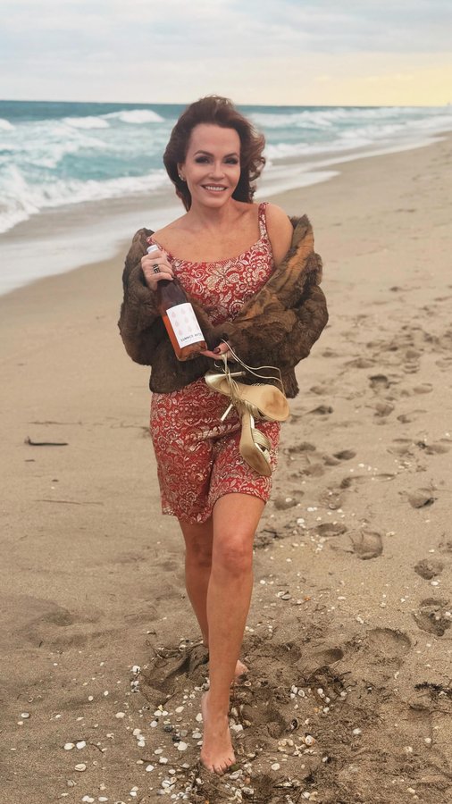 Instagram post by @angela_miller_kumar for Summer Water. Caption reads: Baby it’s cold outside but it’s eternal summer in....