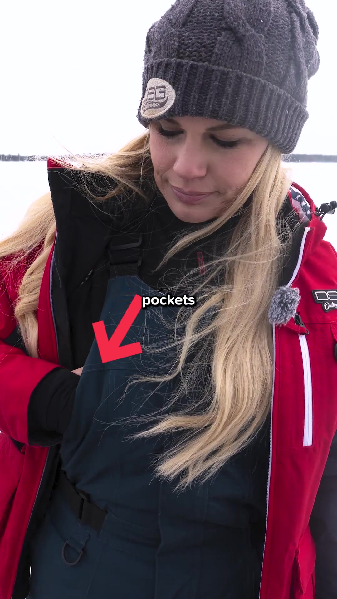 TikTok post by @nicolestoneoutdoors for DSG Outerwear. Caption reads: [...] more! #dsgfish #doingsomethinggreat....