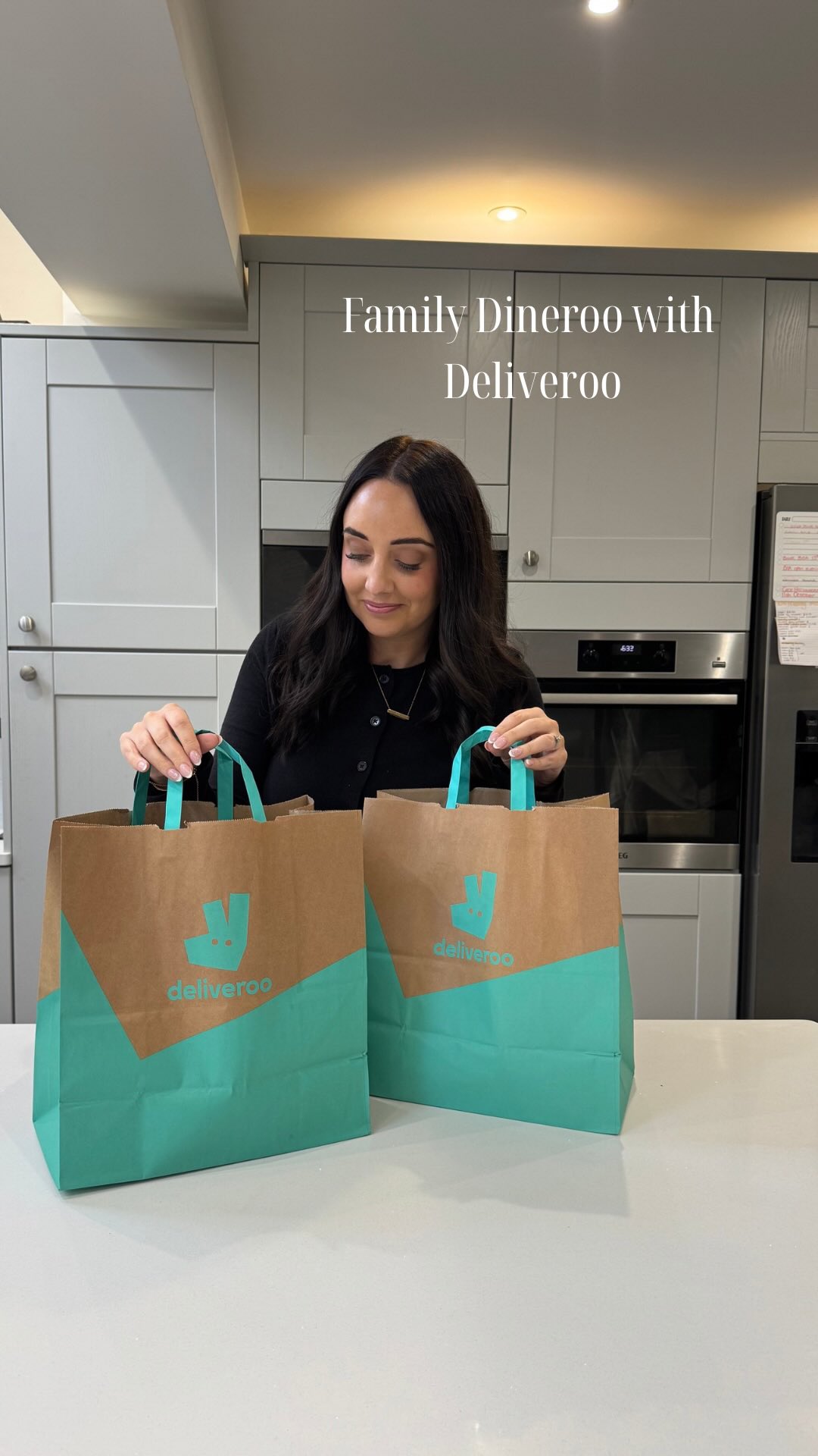 Instagram post by @homewithfay for Deliveroo. Caption reads: AD @deliveroo have just launched their new Family....
