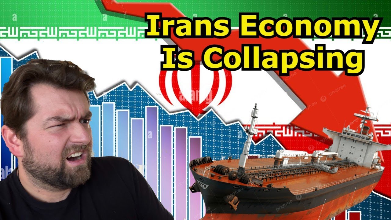YouTube post by @historyofeverythingpodcast for TrovaTrip. Caption reads: How Iran's Economy and Shadow Fleet are Collapsing.