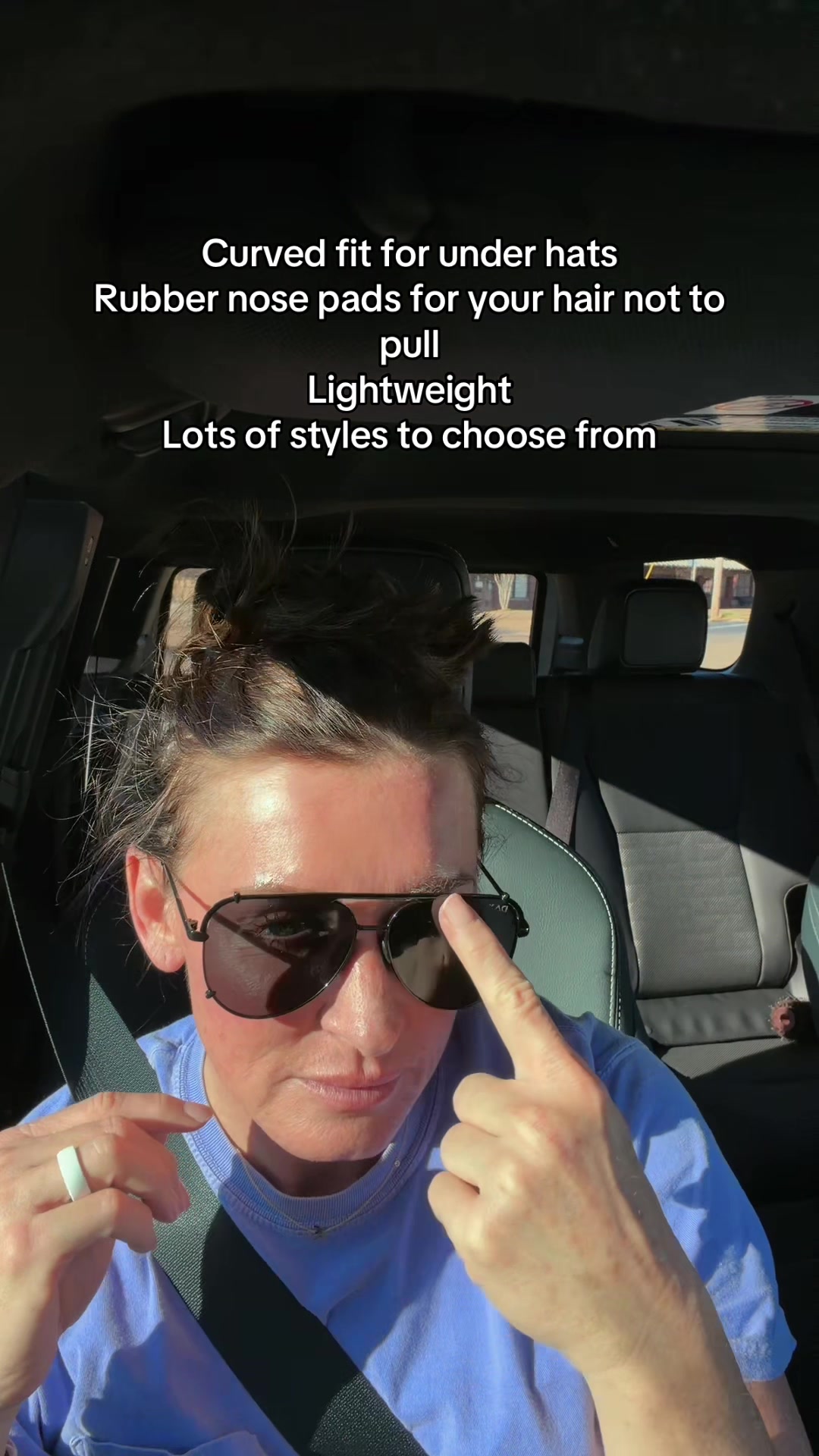 TikTok post by @growing_with_jennifer for Dax Eyewear. Caption reads: @Dax Eyewear aviator cut are must haves once again....