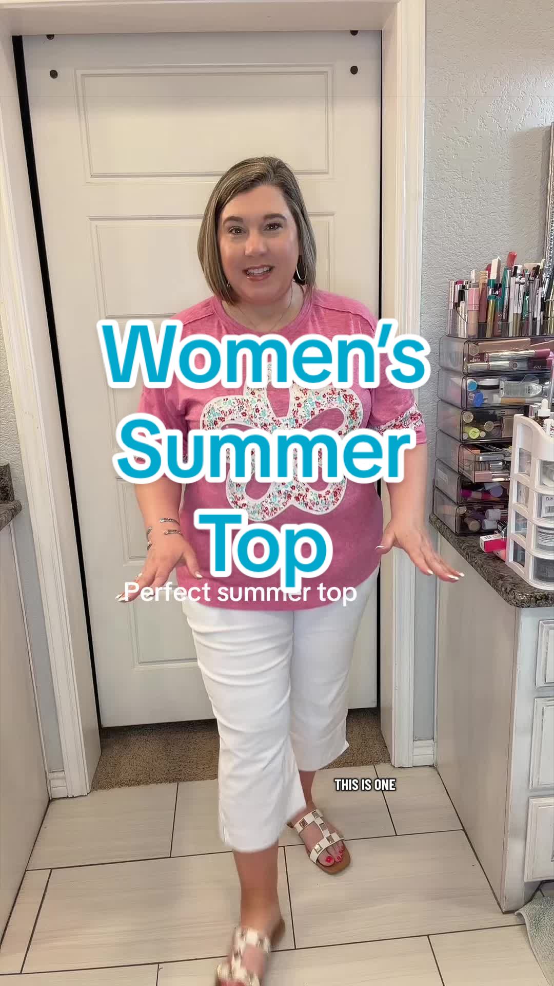 TikTok post by @jenniferwolseybeautybiz for SageVell. Caption reads: This women’s top tshirt from @Sage Vell is so....