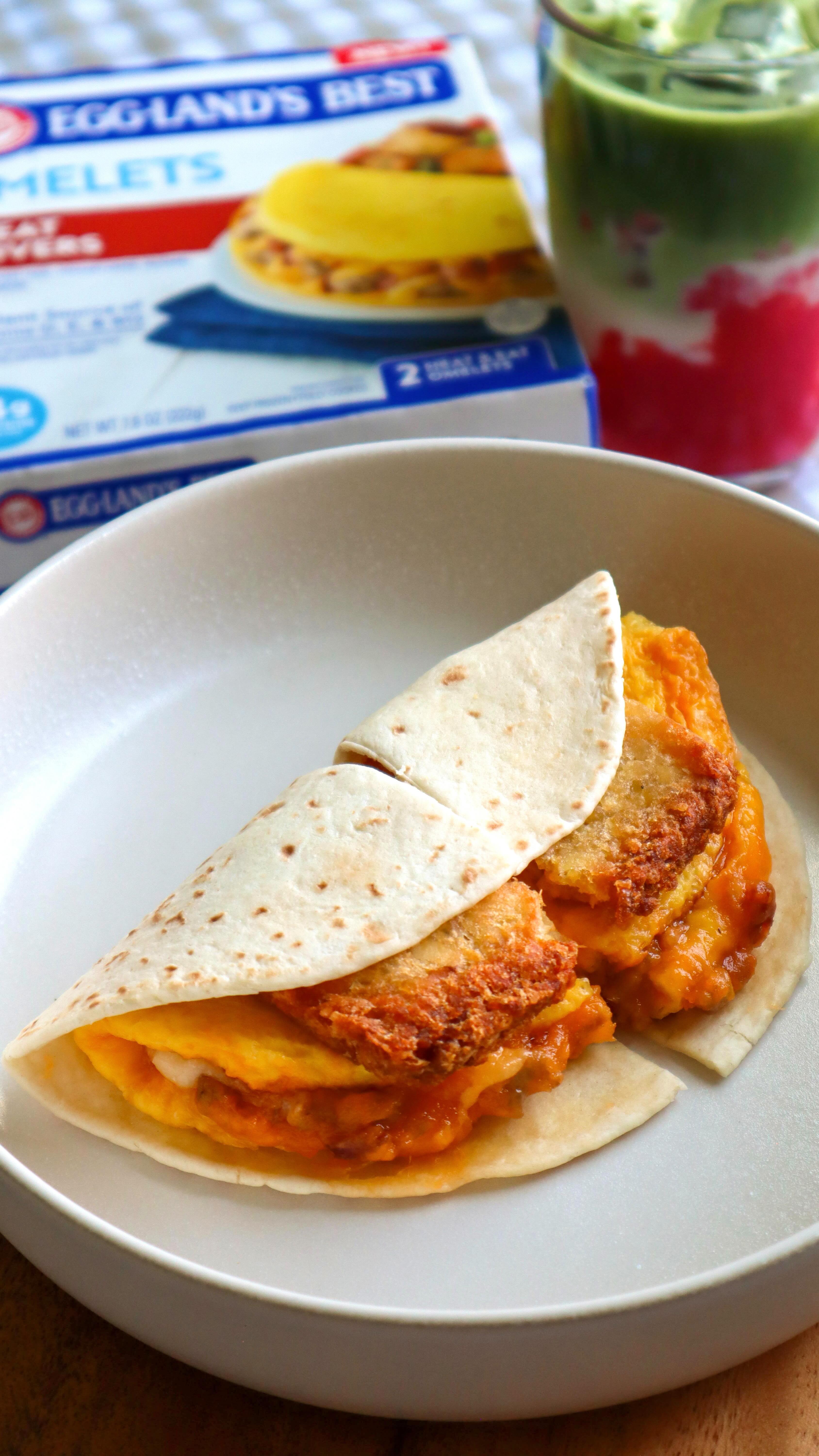 Instagram post by @misojenkitchen for Eggland's Best. Caption reads: breakfast wrap hack 🌯✨ 

mornings can be hectic,....