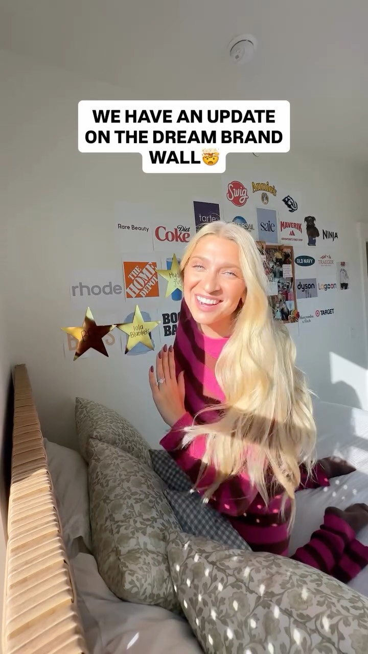 Instagram post by @sarah_sweeten_ for Universal Studios Hollywood. Caption reads: 🚨🤯MASSIVE UPDATE on the Dream Brand Wall thanks....