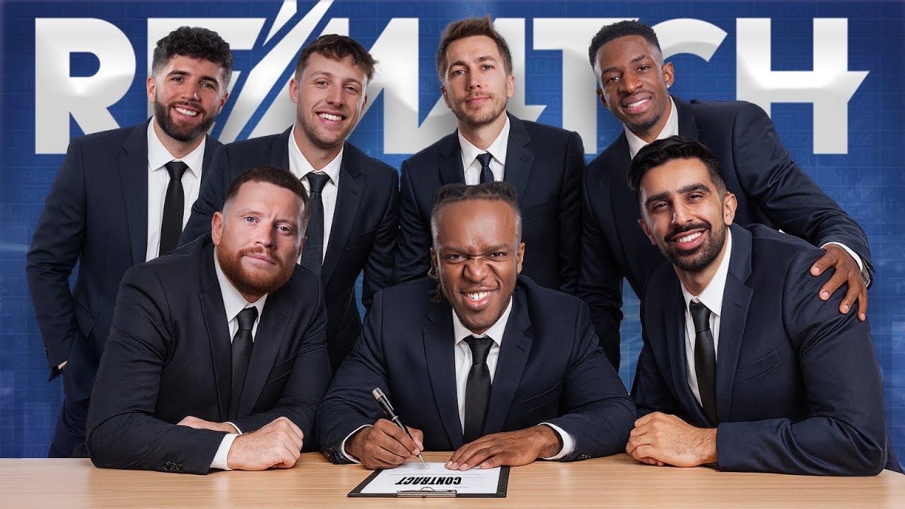 YouTube post by @MoreSidemen for XIX Vodka. Caption reads: SIDEMEN REMATCH BUT THEY'RE ACTUALLY GOOD?.