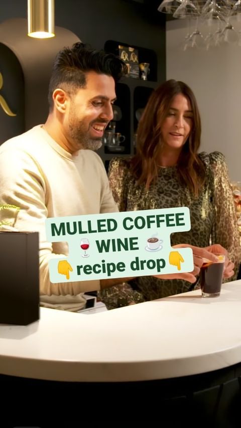 Instagram post by @luvfoodluvdrink for LOR Espresso. Caption reads: 🍷☕🔥Mulled Coffee Wine – a drink to Perk you up....