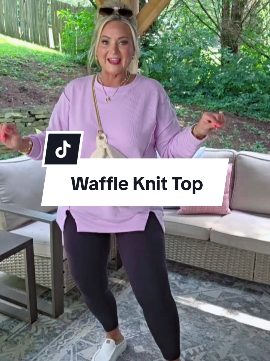 TikTok post by @markiewilliams5 for Shewin Official US. Caption reads: Waffle knit top perfect for those legging....