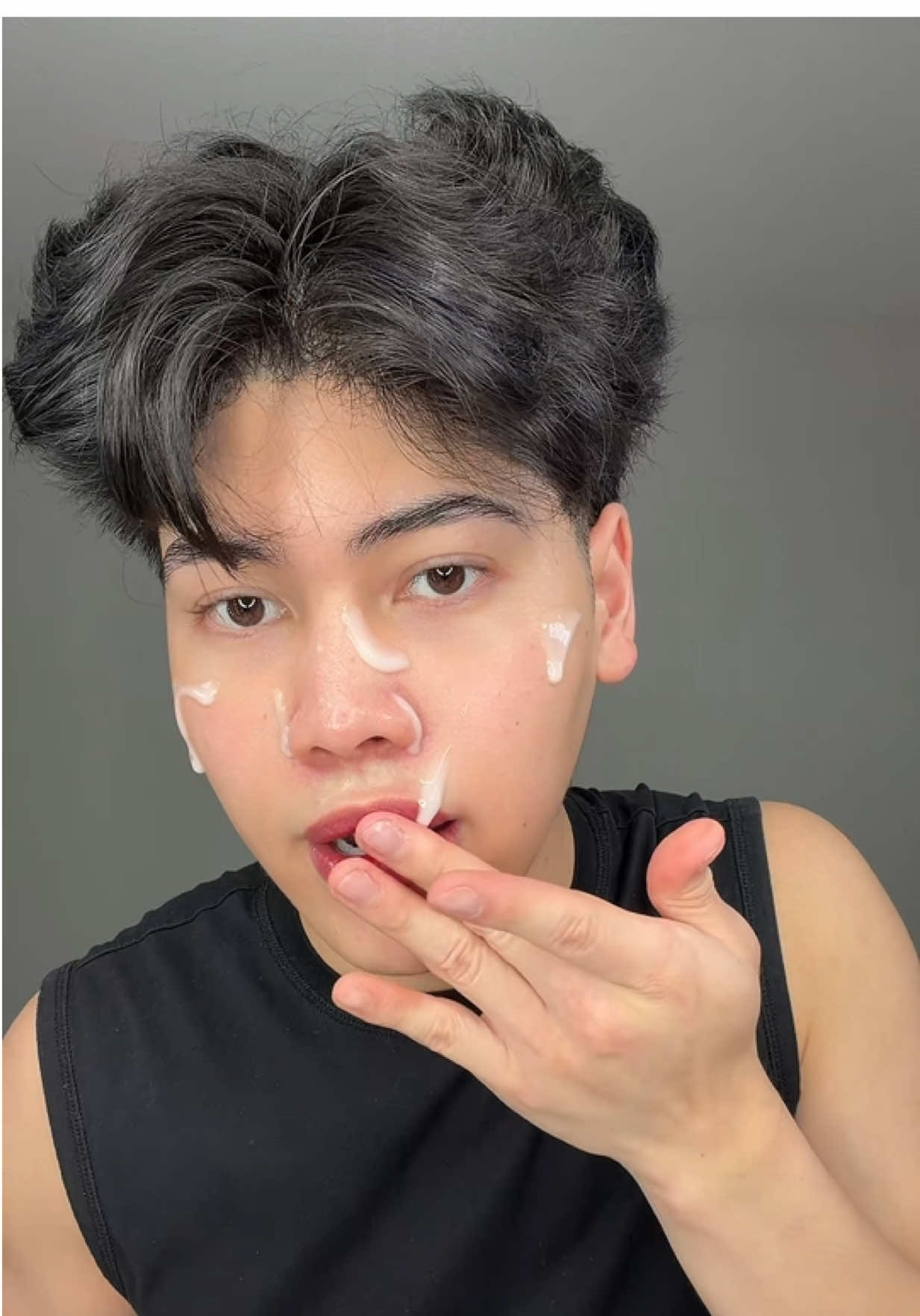 TikTok post by @lourdasprec for Round Lab. Caption reads: let’s review @ROUND LAB skincare products ✨🫧....