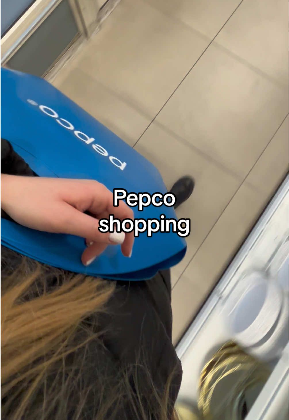 TikTok post by @momentsbylili for Pepco. Caption reads: Pepco shopping🛍️ @Pepco - official account ....