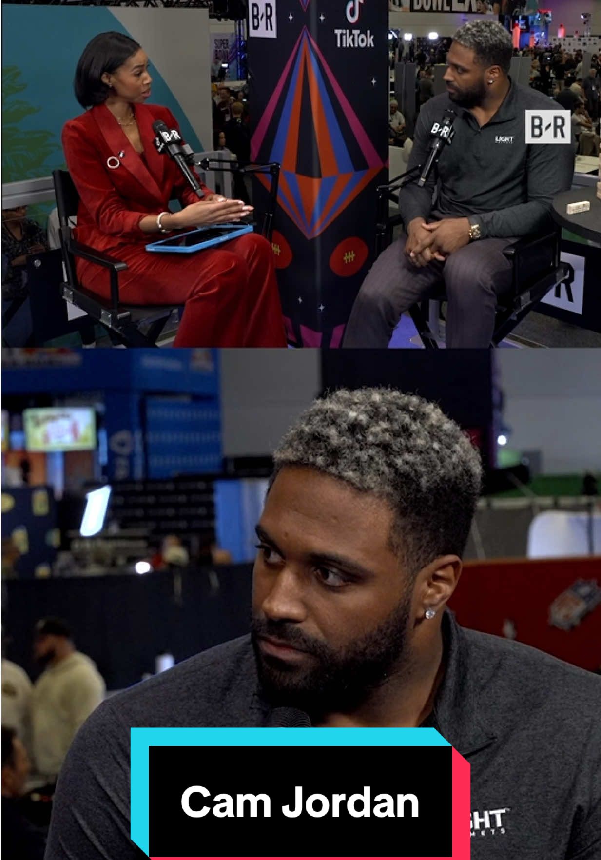 TikTok post by @simonescott33 for Bleacher Report. Caption reads: [...] athleticism of offensive linemen....