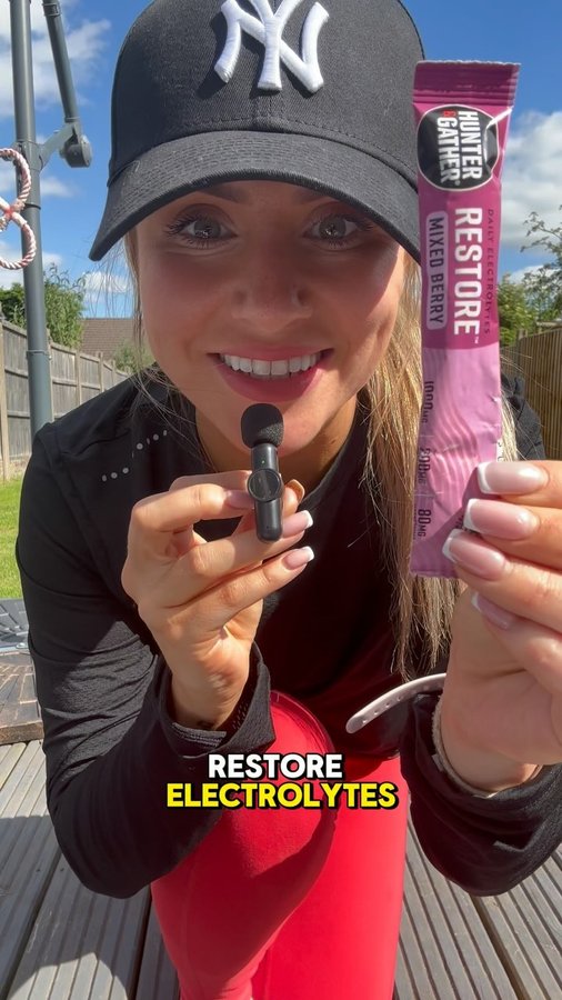 Instagram post by @itslouwoods for Hunter & Gather. Caption reads: Finally, an all natural, effective & restorative....