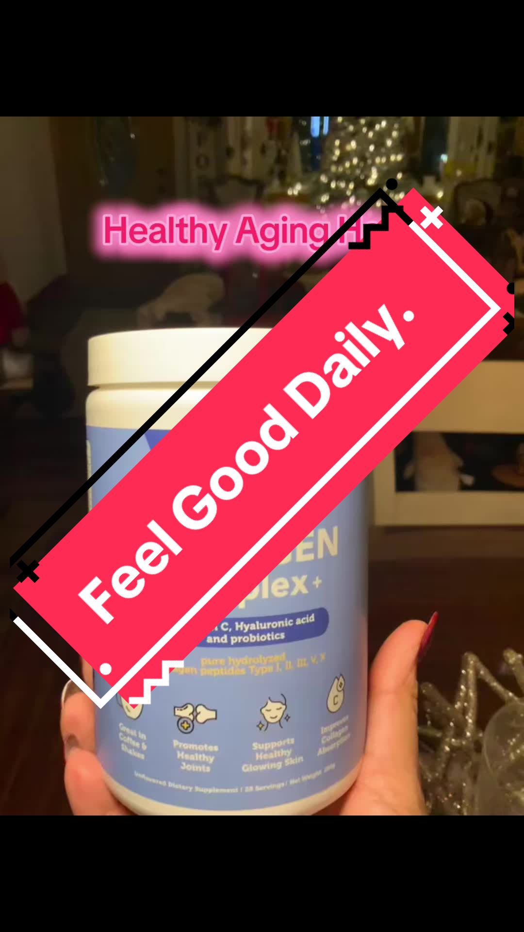 TikTok post by @je29ra9 for Vitamin Bounty. Caption reads: “Daily wellness made easy ✨ Vitamin Bounty....