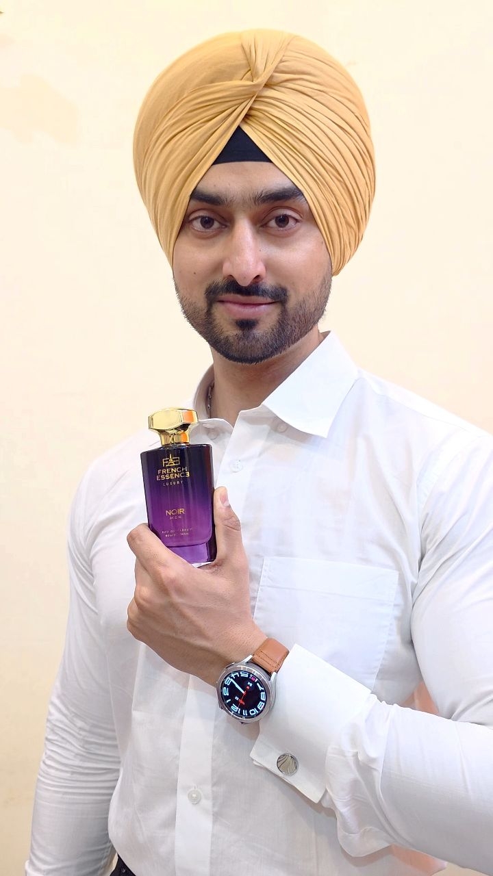 Instagram post by @apna_arjun for French Essence. Caption reads: A perfect perfume for every mood you own.....