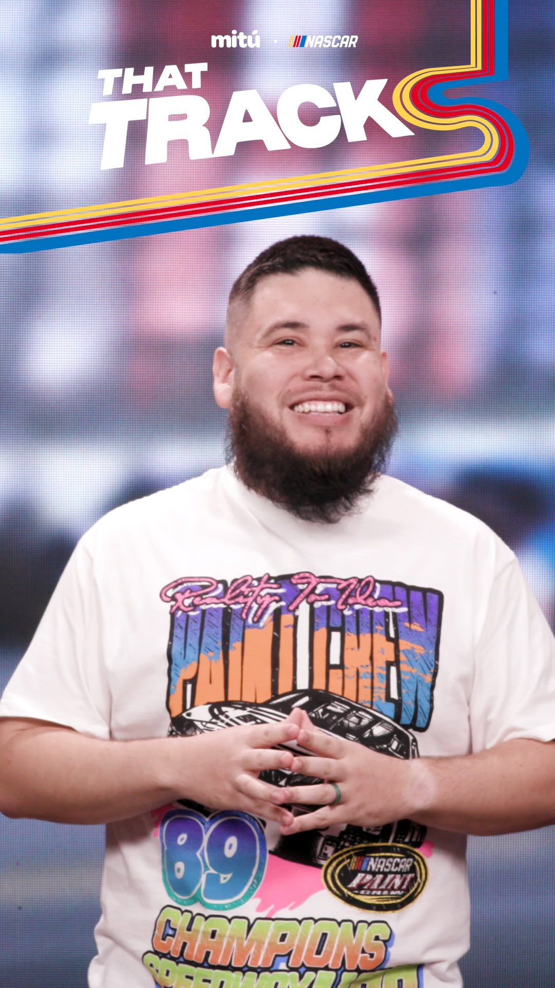 Instagram post by @wearemitu for NASCAR. Caption reads: From making @NASCAR history to making moves, keep....