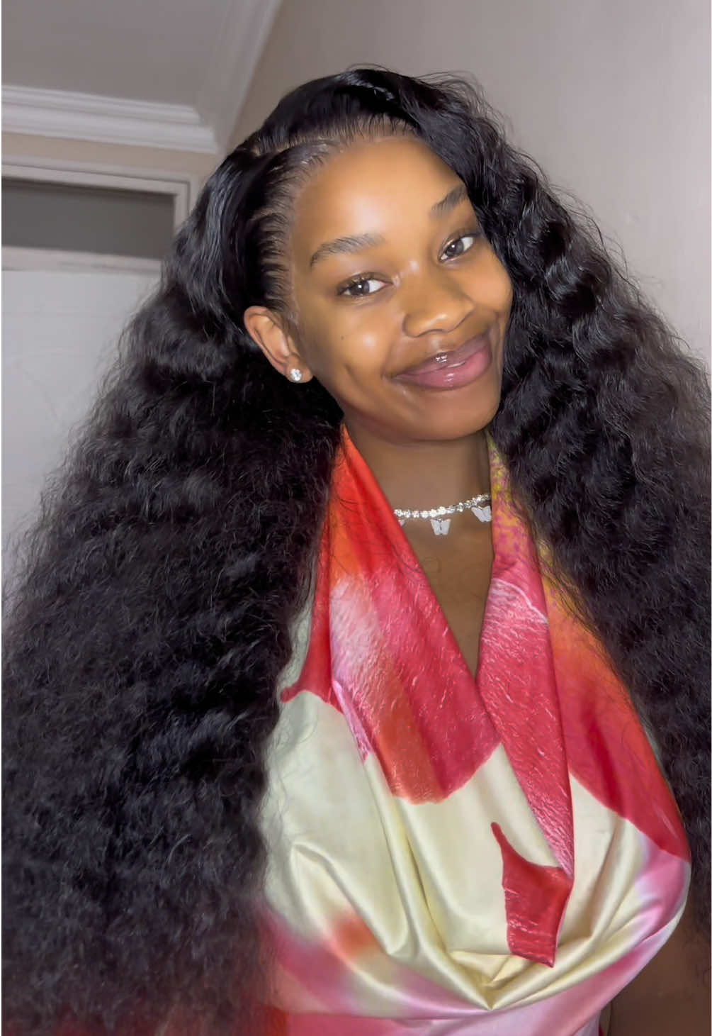 TikTok post by @mbalenhledlamini__ for Wiggins Hair. Caption reads: Wig Reinstall 💕@WIGGINS__HAIR  #wiginstall....