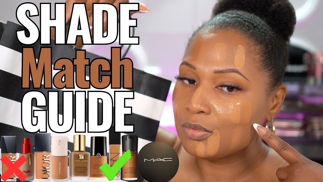 YouTube post by @TheAngelaDenise for Glamnetic. Caption reads: [...] 👀 Lashes Worn: 💅🏾 Glamnetic Press-On....