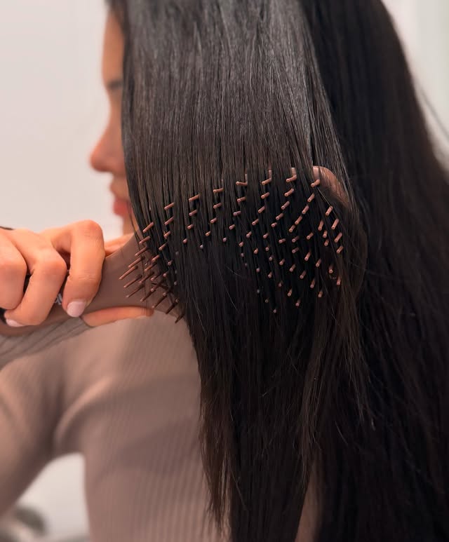 Instagram post by @krystaloverall for FHI Heat. Caption reads: [...] tugging, no stress. @target @fhiheat.