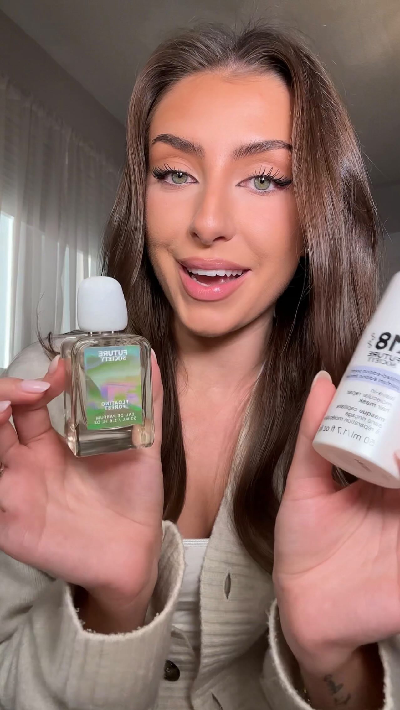 Instagram post by @alissia.christidis for K18 Hair. Caption reads: 1 product that makes my hair look and feel healthy....