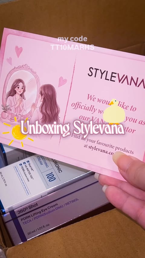 Instagram post by @marhsmakeup for Stylevana. Caption reads: Unboxing Stylevana 🦆☀️ 💌Use my code: TT10MARHS....