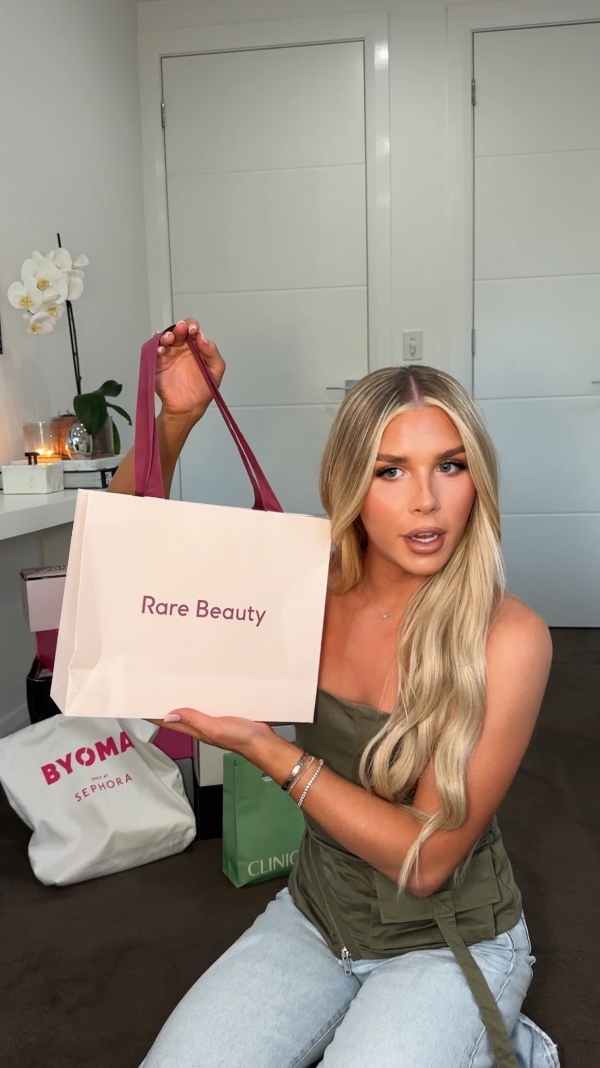 Instagram post by @mitch.greer for BondiBoost. Caption reads: [...] toimeee @rarebeauty @portobellopr....