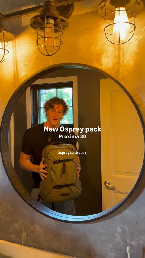 Instagram post by @tate_be for Osprey Packs. Caption reads: Go checkout @ospreypacks new campus collection!....