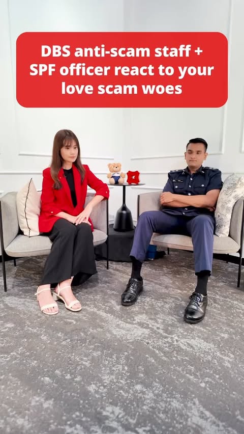 Instagram post by @singaporepoliceforce for DBS Bank. Caption reads: [...] In our latest vodcast episode with @dbsbank....