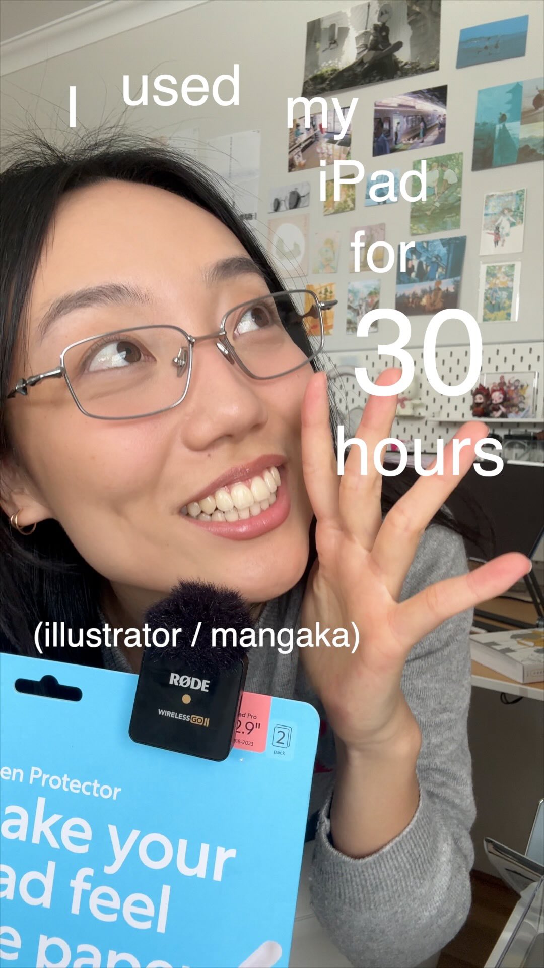 Instagram post by @gentlecoda for Paperlike. Caption reads: being the girl I’ve always been using @paperlike....