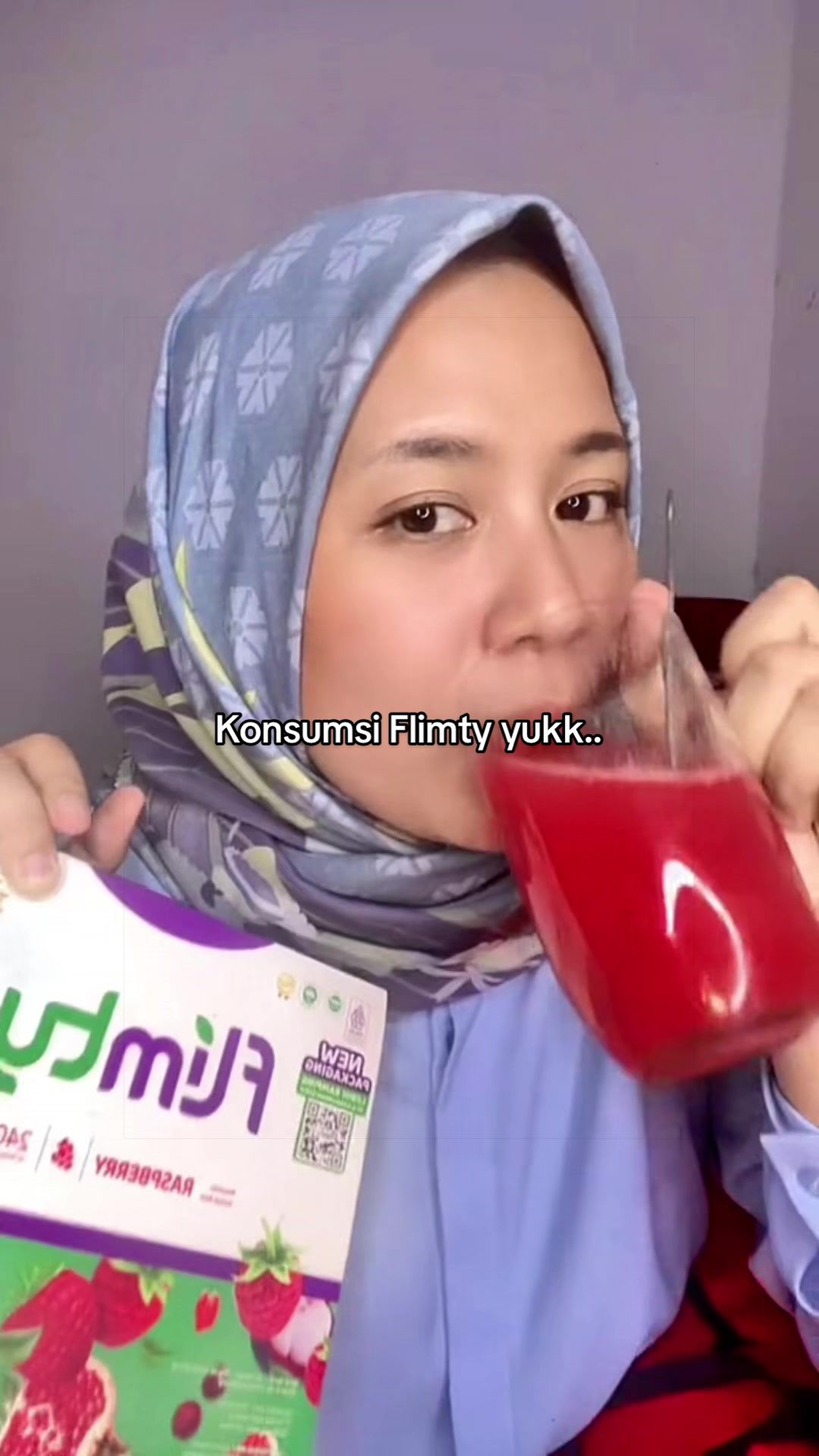 TikTok post by @diansulis_ for Flimty Fiber. Caption reads: [...] solusiku kalian cobain deh😊 #flimty....