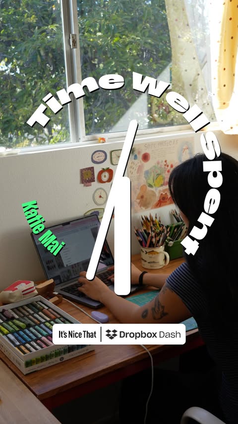 Instagram post by @bykatiemai for Dropbox. Caption reads: [...] often gets eaten up by busywork, then....