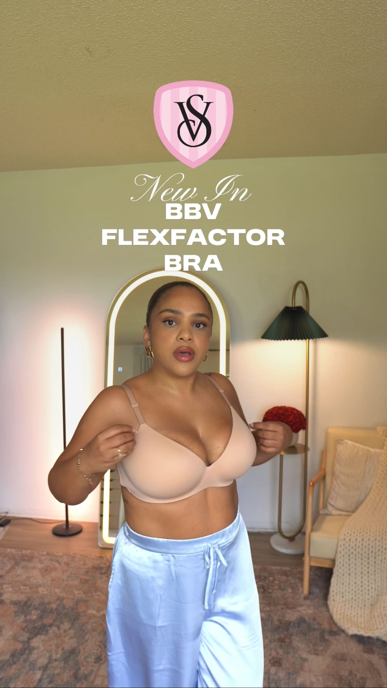 Instagram post by @itsnanacastro for Victoria's Secret. Caption reads: The bra that actually feels better than being....