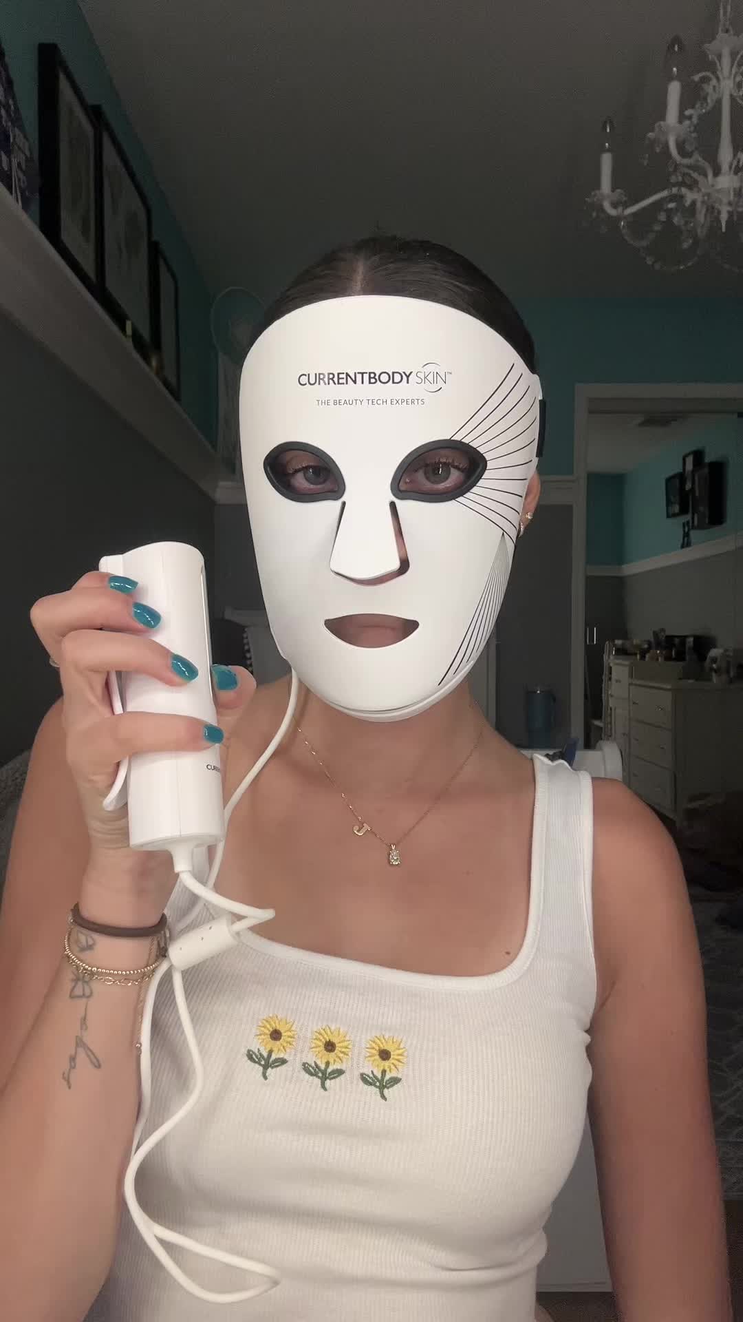 TikTok post by @julesdell_ for CurrentBody. Caption reads: @currentbody Series 2 LED mask is the perfect....
