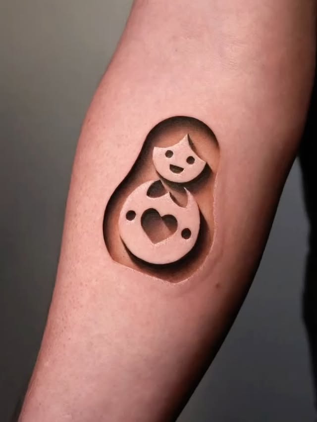 Instagram post by @bishoprotary for World Famous Tattoo Ink. Caption reads: My 3D tattoos of 2025! Thank you to everyone who....