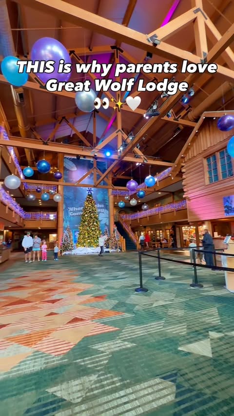 Instagram post by @kidfriendlyphilly for Great Wolf Lodge. Caption reads: We finally made it to Great Wolf Lodge....