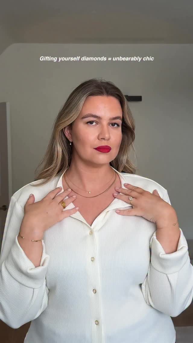 Instagram post by @molliecampsie for Monica Vinader. Caption reads: AD @monicavinader 💎 gifting yourself diamonds?....