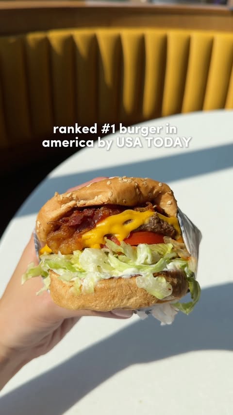 Instagram post by @visitingwithvega for The Habit Burger Grill. Caption reads: @habitburgerandgrill invited me in to their VB....
