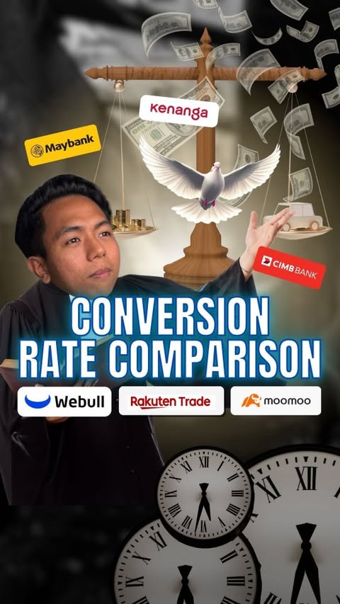 Instagram post by @dausdk37 for Webull. Caption reads: [...] banks, Moomoo, Rakuten Trade dan Webull.....